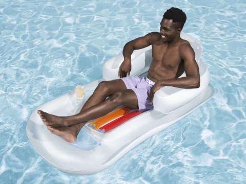 Bestway Bestway materac dmuchany z oparciem Wbudowany uchwyt na kubek 161cm 43028