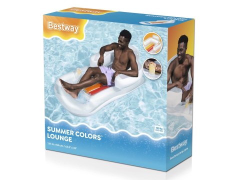 Bestway Bestway materac dmuchany z oparciem Wbudowany uchwyt na kubek 161cm 43028