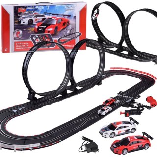 JOKOMISIADA Elektryczny tor rajdowy wyścigowy samochodowy 2 auta AUDI 4,5m RC0619