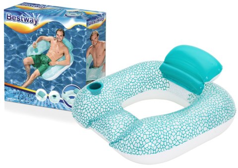 Bestway Dmuchana Poduszka Koło Do Pływania Niebieskie 102 x 94 cm Bestway 43097