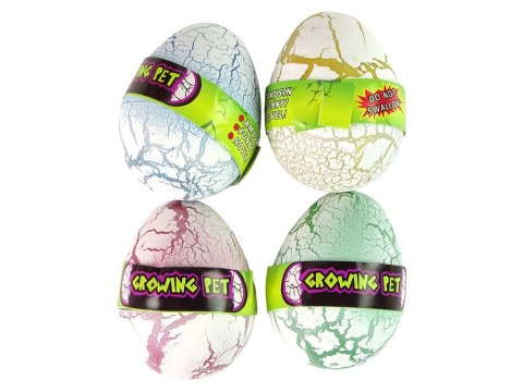 LEAN TOYS Wykluwające się Magiczne Jajko Dinozaura Rosnące 6 cm Białe