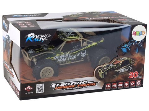 LEAN Toys Autko Terenowe Zdalnie Sterowane R/C 1:24 Brązowo-Zielone