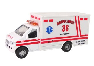 LEAN Toys Auto Pojazd Ratunkowy Ambulans Napęd Frykcyjny 2 Kolory
