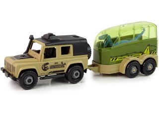 LEAN Toys Auto Terenowe Transporter Do Rozkręcania DIY Dinozaur