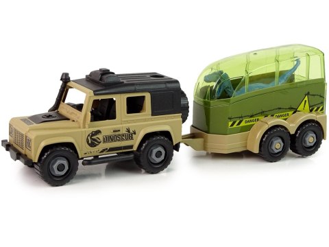 LEAN Toys Auto Terenowe Transporter Do Rozkręcania DIY Dinozaur