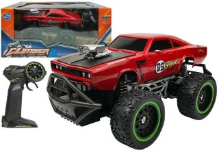 LEAN Toys Auto Zdalnie Sterowane R/C 6.5 km/h Wysokie Koła Czerwone