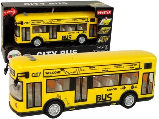LEAN Toys Autobus Miejski Żółty Z Napędem Frykcyjnym 1:18