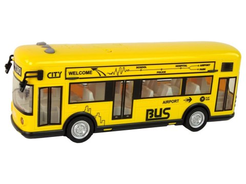 LEAN Toys Autobus Miejski Żółty Z Napędem Frykcyjnym 1:18