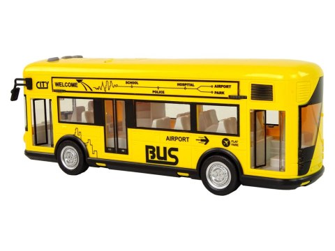 LEAN Toys Autobus Miejski Żółty Z Napędem Frykcyjnym 1:18