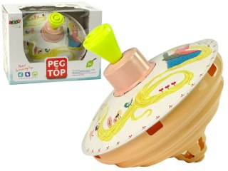 LEAN Toys Bączek Do Kręcenia Zabawka Roszpunka Żółty Metalowy