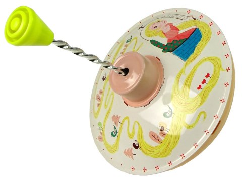 LEAN Toys Bączek Do Kręcenia Zabawka Roszpunka Żółty Metalowy