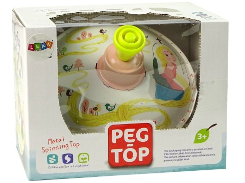 LEAN Toys Bączek Do Kręcenia Zabawka Roszpunka Żółty Metalowy