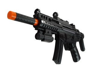 LEAN Toys Duży Pistolet Karabin Maszynowy na baterie Światło Dźwięk Wibracje