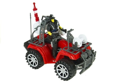 LEAN Toys Duży Zestaw Straż Pożarna Wóz Strażacki Figurki Quad Kask Dla Dziecka