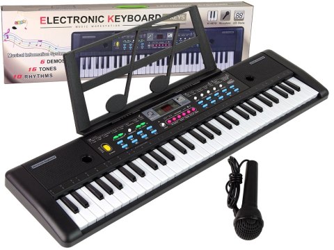 LEAN Toys Keyboard MQ-6112 Mikrofon Uchwyt Na Nuty 61 Klawiszy