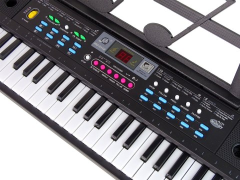LEAN Toys Keyboard MQ-6112 Mikrofon Uchwyt Na Nuty 61 Klawiszy