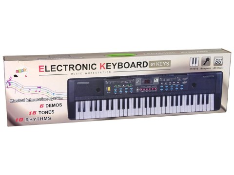 LEAN Toys Keyboard MQ-6112 Mikrofon Uchwyt Na Nuty 61 Klawiszy