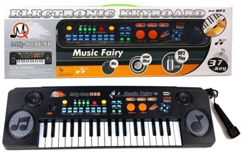 LEAN Toys Keyboard Organy z Mikrofonem 37 Klawiszy USB