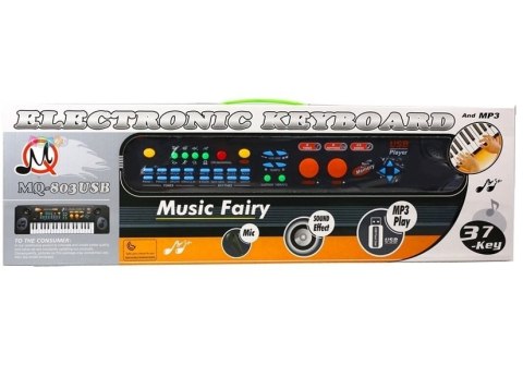 LEAN Toys Keyboard Organy z Mikrofonem 37 Klawiszy USB