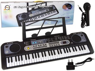 LEAN Toys Keyboard z Mikrofonem Instrument Muzyczny Czarny