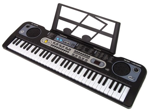 LEAN Toys Keyboard z Mikrofonem Instrument Muzyczny Czarny