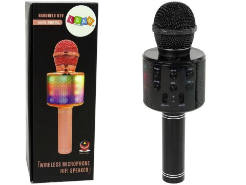 LEAN Toys Mikrofon Bezprzewodowy USB Głośnik Nagrywanie Karaoke Model WS-858 Czarny