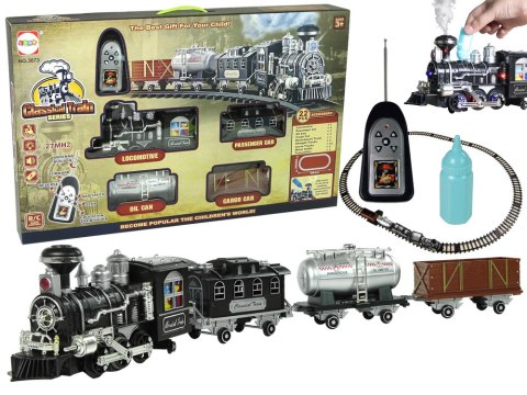 LEAN Toys Ogromna Kolejka Pociąg Tory Dźwięk Światła Dym R/C 206,5 cm x 153,5 cm