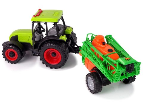 LEAN Toys Traktor Na Baterie Zielony Opryskiwacz Melodie
