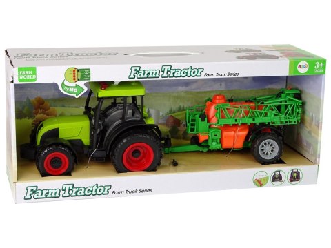 LEAN Toys Traktor Na Baterie Zielony Opryskiwacz Melodie
