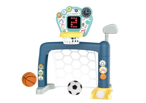 LEAN Toys Zestaw 3w1 Dla Malucha Gry Zręcznościowe Golf Koszykówka Piłka Nożna