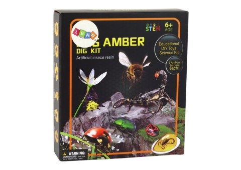 LEAN Toys Zestaw Archeologiczny Wykopaliska Owady w Bursztynie