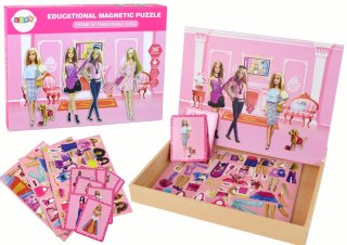LEAN Toys Zestaw Edukacyjnych Puzzli Magnetycznych Motyw Lalki