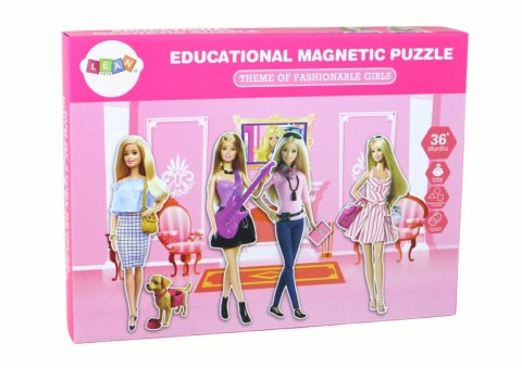 LEAN Toys Zestaw Edukacyjnych Puzzli Magnetycznych Motyw Lalki