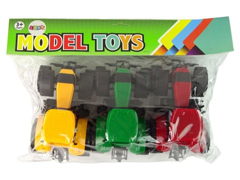 LEAN Toys Zestaw Traktorów Rolniczych Farma 3 Sztuki Kolorowe