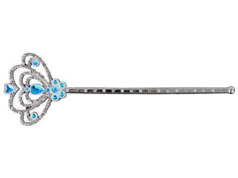 LEAN Toys Zestaw dla Małej Księżniczki Korona Bal Karnawałowy Niebieski Akcesoria