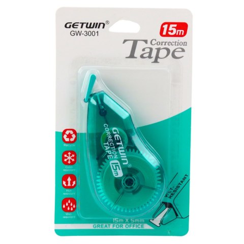 LEAN Korektor W Taśmie Myszka Szkolny Biurowy 15m x 5mm Zielony