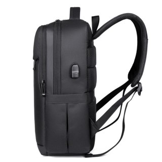 LEAN Plecak Miejski USB Kieszeń Na Laptopa Odblaski 16L 45cm