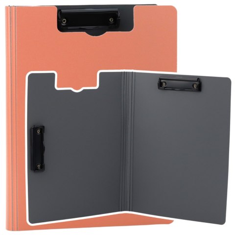 LEAN Podkładka Deska Z Okładką Dwa Klipy A4 Plastikowa Różowa