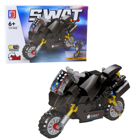 LEAN TOYS Klocki Konstrukcyjne Pojazdy Środki Transportu SWAT 2w1 92-117 el.