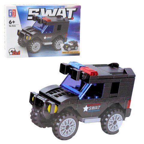 LEAN TOYS Klocki Konstrukcyjne Pojazdy Środki Transportu SWAT 2w1 92-117 el.