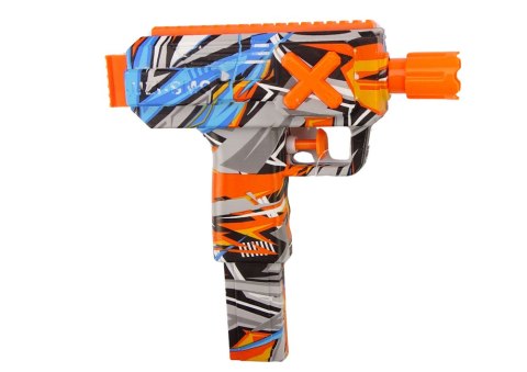 LEAN TOYS Mały Pistolet Na Wodę Grafitti Niebieski Pomarańczowy