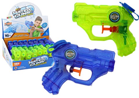 LEAN TOYS Mini Pistolet Na Wodę Zielony Granatowy Zasięg 7-8m