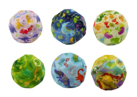 LEAN TOYS Piłeczka Świecąca Do Odbijania Ugniatania z Wypustkami Dinozaury 7cm