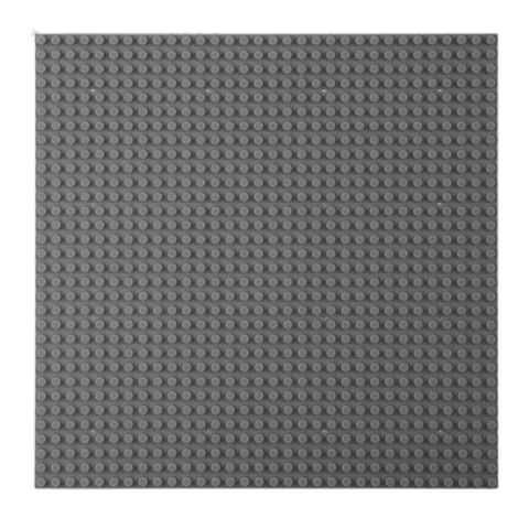 LEAN TOYS Płyta Plansza Konstrukcyjna Do Klocków Budowania Szara 25,5x25,5 cm