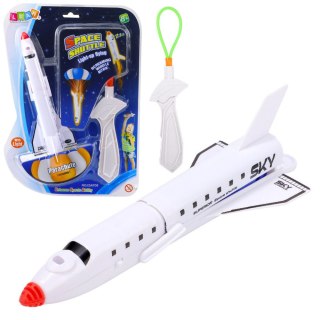 LEAN TOYS Statek Kosmiczny Ze Spadochronem Proca Światła Gra Sportowa Zręcznościowa