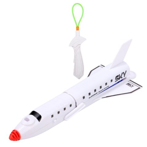 LEAN TOYS Statek Kosmiczny Ze Spadochronem Proca Światła Gra Sportowa Zręcznościowa