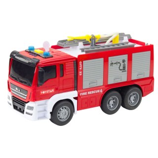 LEAN Toys Auto Samochód Strażacki Wóz Z Napędem Woda Światła Dźwięk