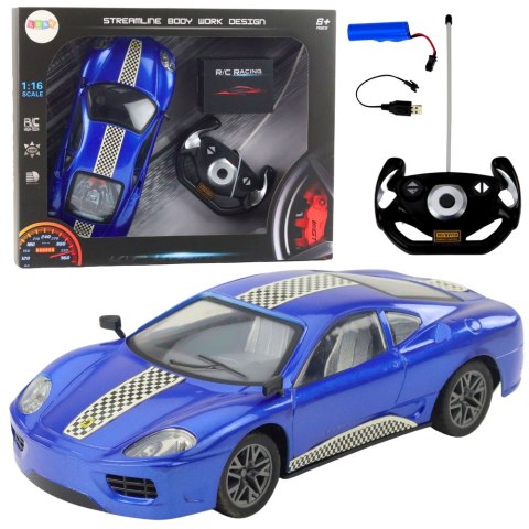 LEAN Toys Auto Sportowe Zdalnie Sterowane RC Światła Niebieski 1:16