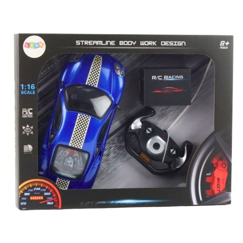 LEAN Toys Auto Sportowe Zdalnie Sterowane RC Światła Niebieski 1:16