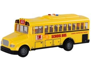 LEAN Toys Autobus Szkolny 1:16 Napęd Frykcyjny Otwierane Drzwi Światła Dźwięki Żółty